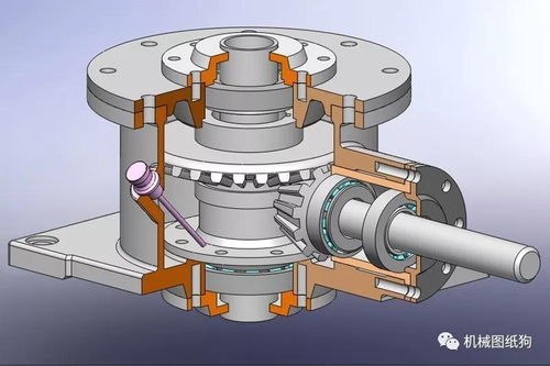 spire gearbox螺旋齿轮箱剖切结构3d图纸 solidworks设计