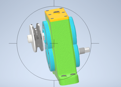【差减变速器】Gear Box-230一级圆柱齿轮箱3D图纸 INVENTOR设计