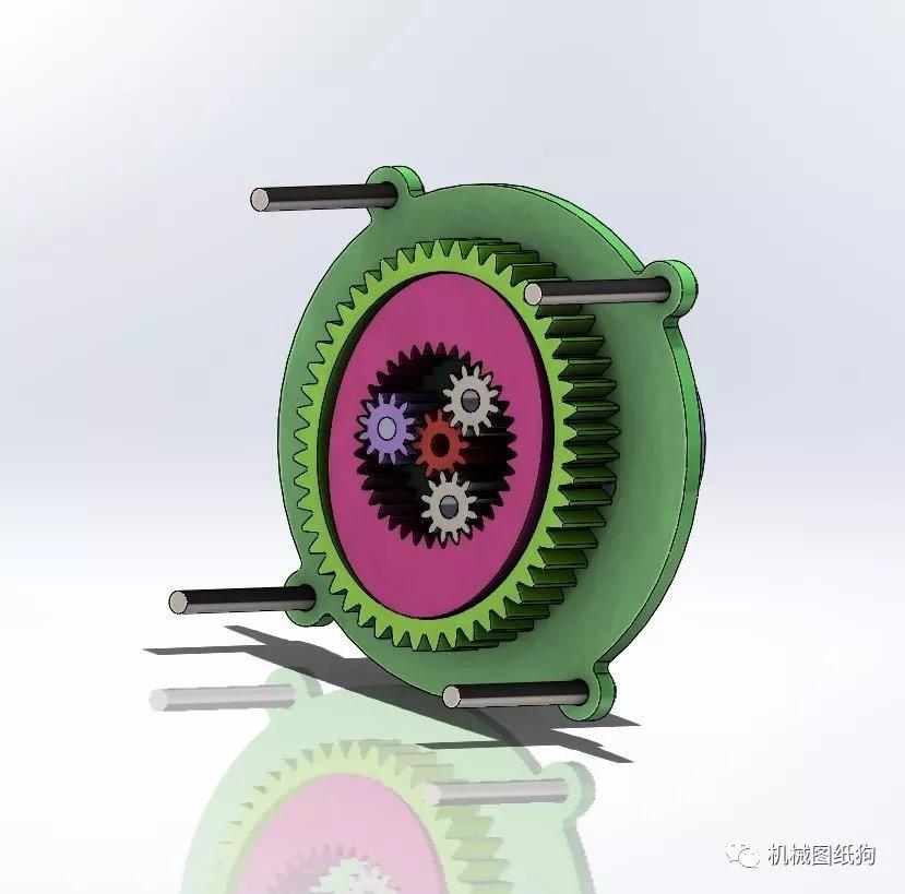 【差减变速器】Grundfos Challenge循环阀齿轮箱3D数模图纸 STEP格式