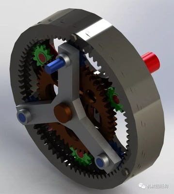 【差减变速器】planetary gears行星齿轮演示结构3D图纸 Solidworks设计