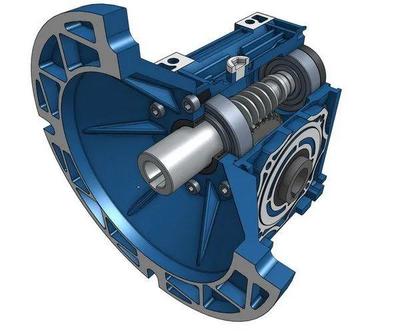 【差减变速器】Worm Gearbox蜗轮齿轮箱3D数模图纸 Solidworks设计
