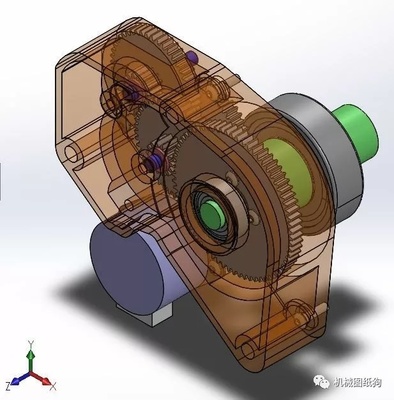 【差减变速器】grundfos segev齿轮箱模型3D图纸 STEP格式