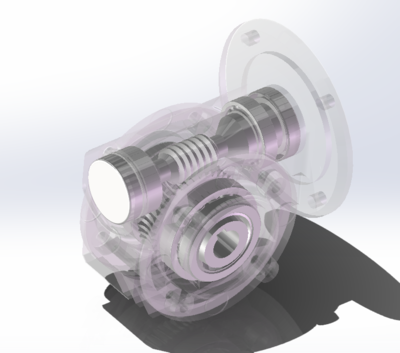 【差减变速器】Right angle gearbox VF直角齿轮箱3D数模图纸 STEP格式